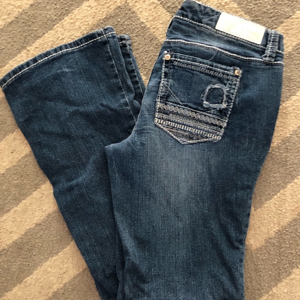 Angel Boot Cut Distressed Jeans